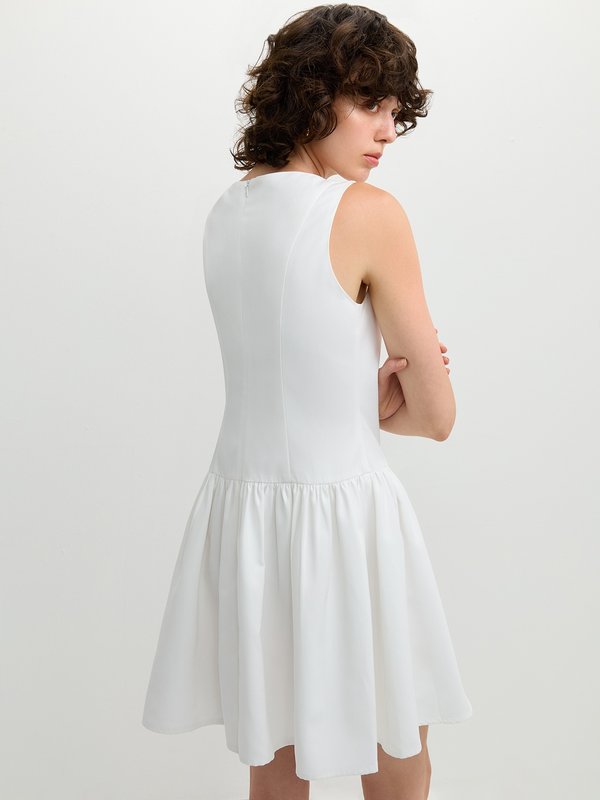 Pomelo Pomelo Balloon Skirt Dress - White