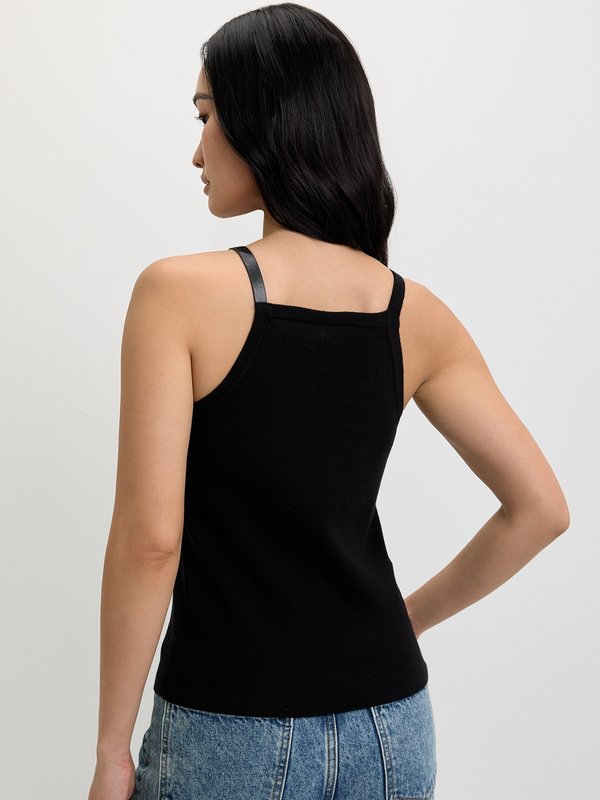 Pomelo Pomelo Belt Strap Top - Black