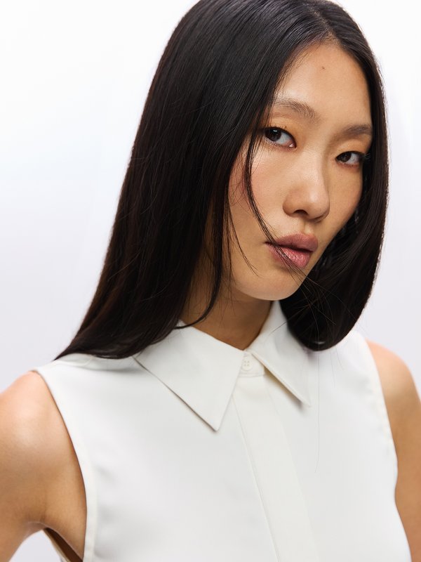 Pomelo Pomelo Belted Blouse - Cream