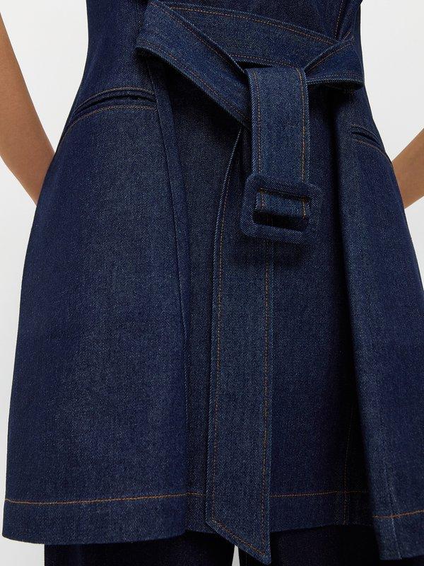 Pomelo Pomelo Belted Denim Dress - Blue