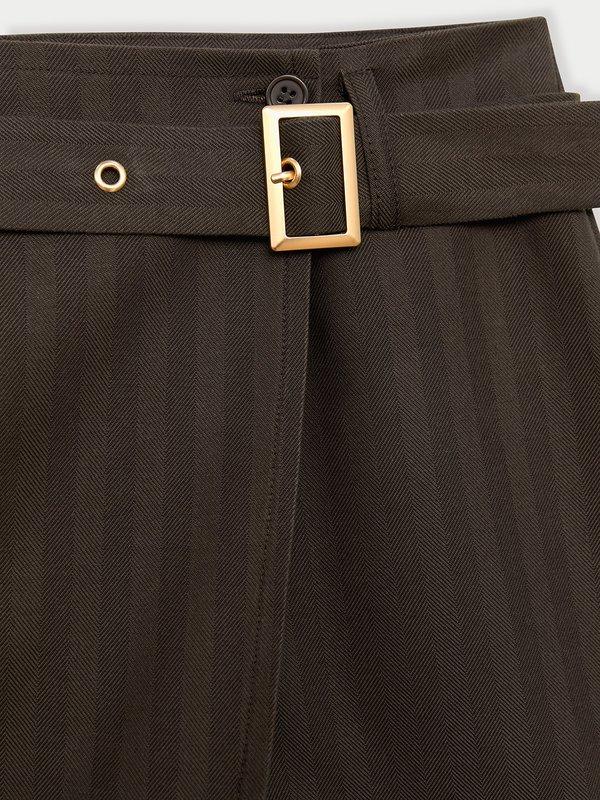 Pomelo Pomelo Belted Skort - Brown