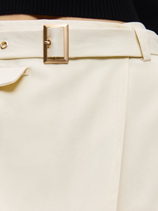 Pomelo Pomelo Belted Skort - Cream