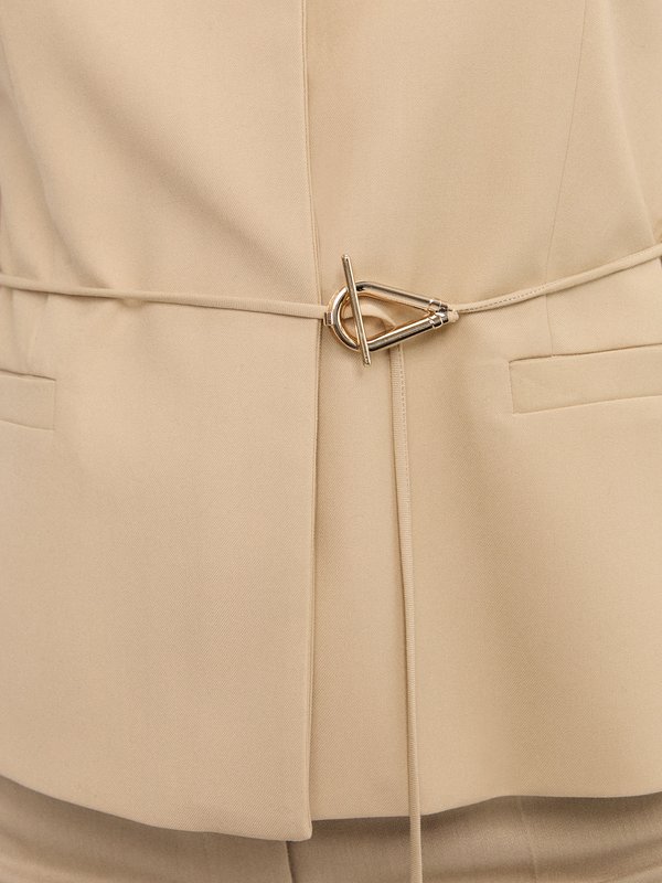 Pomelo Pomelo Belted Vest - Beige