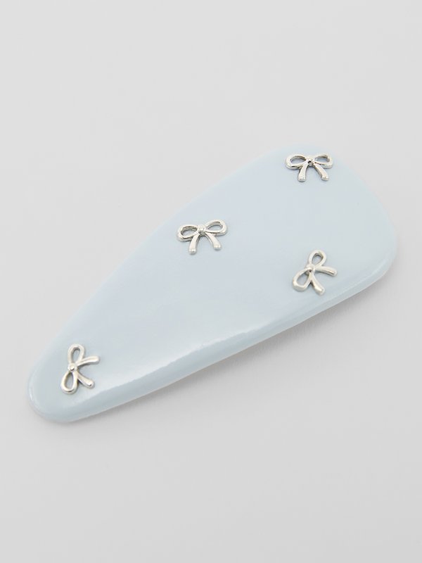 Pomelo Pomelo Bow Accent Hair Clip - Baby Blue