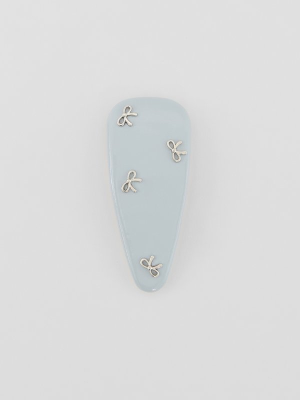 pomelo Pomelo Bow Accent Hair Clip - Baby Blue
