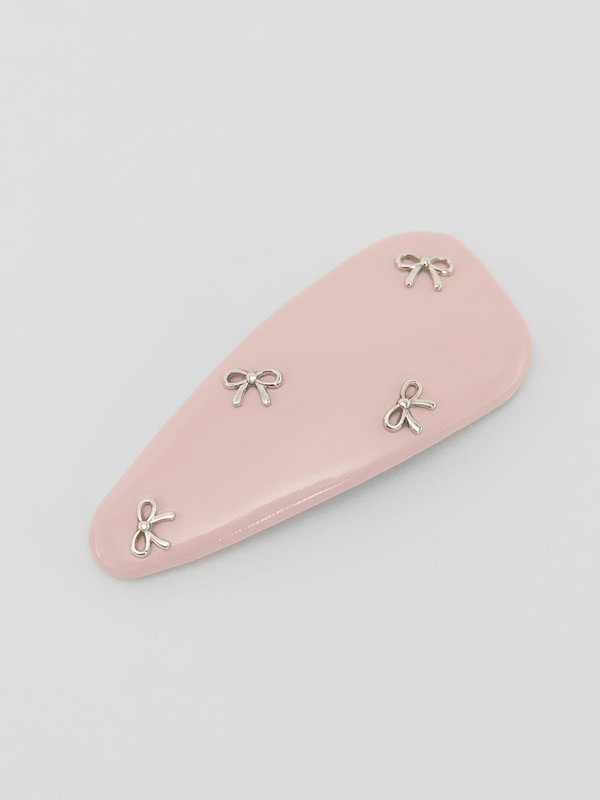 Pomelo Pomelo Bow Accent Hair Clip - Baby Pink