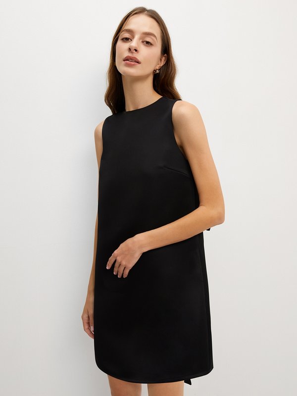 Pomelo Pomelo Bow Back Sleeveless Mini Dress - Black