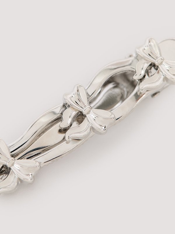 Pomelo Pomelo Bow Hair Clip - Metallic