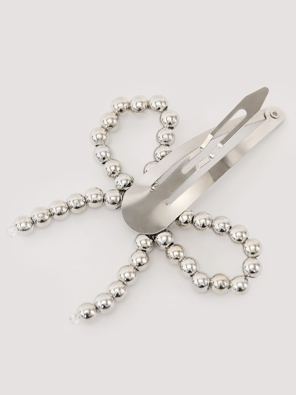 Pomelo Pomelo Bow Hair Clip - Metallic