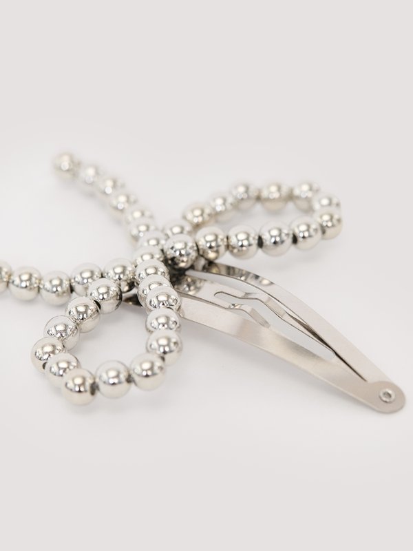 Pomelo Pomelo Bow Hair Clip - Metallic