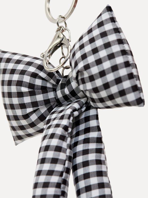Pomelo Pomelo Bow Keyring - Black Checkered