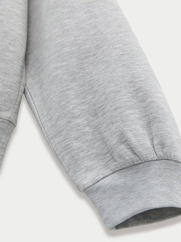 Pomelo Pomelo Bow Rhinestone Sweatshirt - Mid Grey