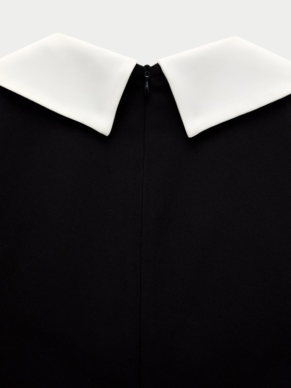 Pomelo Pomelo Bow Sailor Collar Crop Top - Black