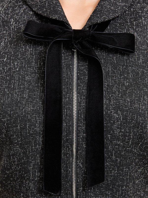 Pomelo Pomelo Bow Tie Cropped Blouse - Black