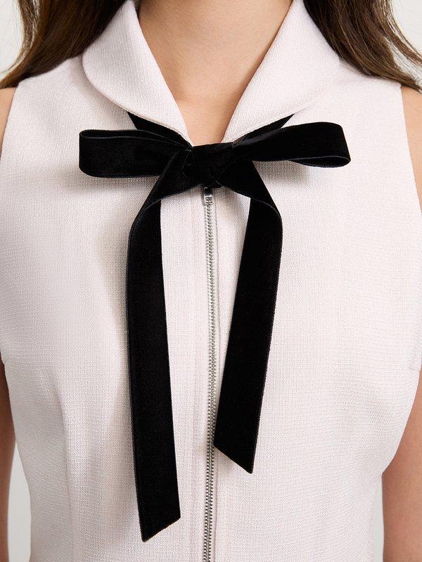 Pomelo Pomelo Bow Tie Cropped Blouse - Light Pink