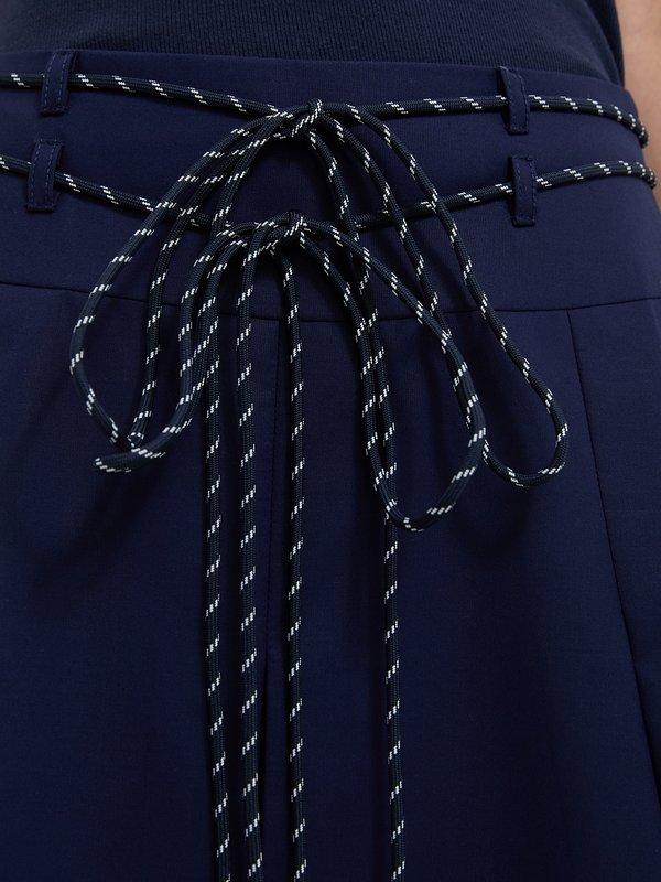 Pomelo Pomelo Bow Tie Pleated Skirt - Navy