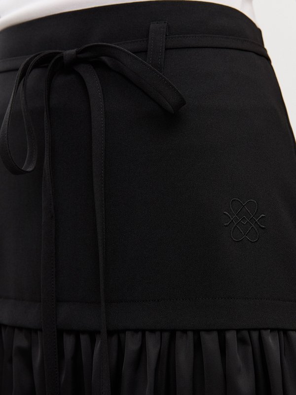 Pomelo Pomelo Bow Tie Skirt - Black