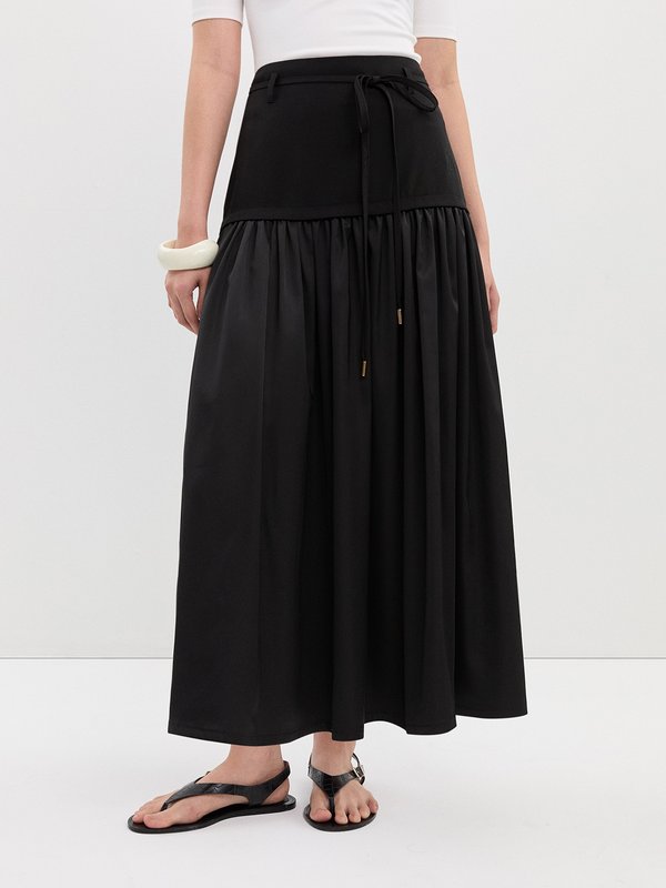 pomelo Pomelo Bow Tie Skirt - Black