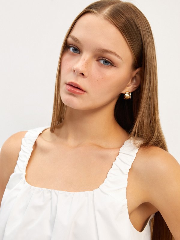 Pomelo Pomelo Bubble Mini Dress - White