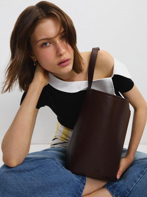 Pomelo Pomelo Bucket Shoulder Bag - Brown