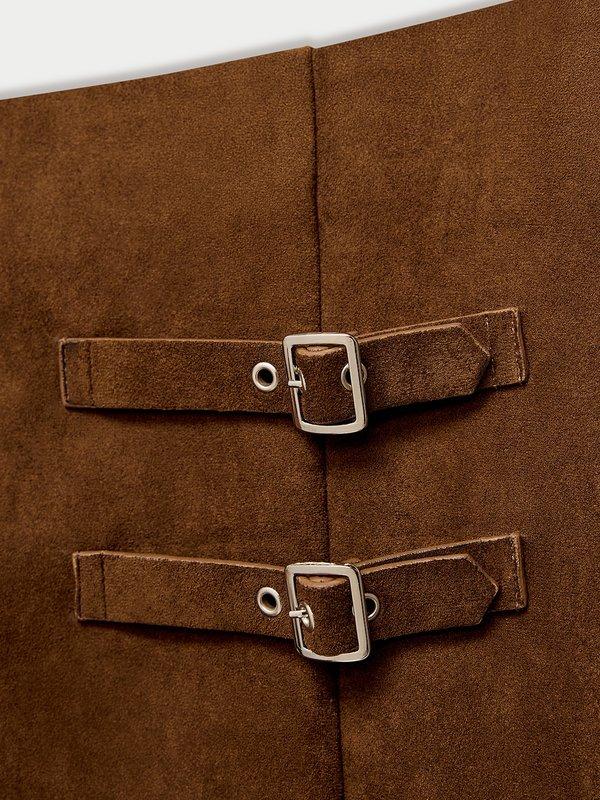 Pomelo Pomelo Buckle Skirt - Brown