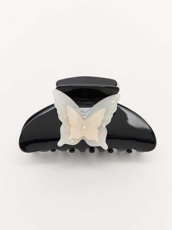 pomelo Pomelo Butterfly Hair Claw - Black/White