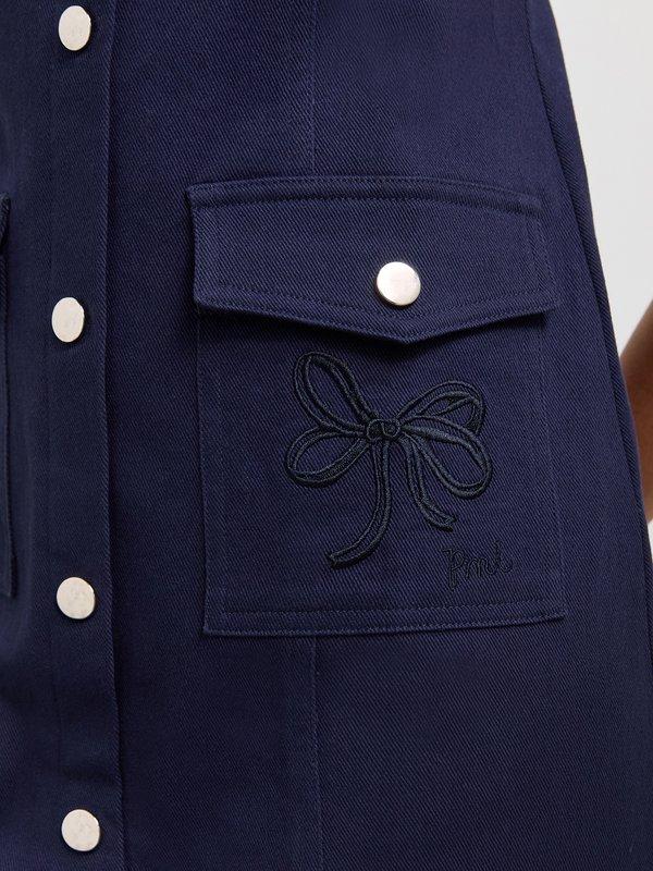 Pomelo Pomelo Button-Down Dress - Navy