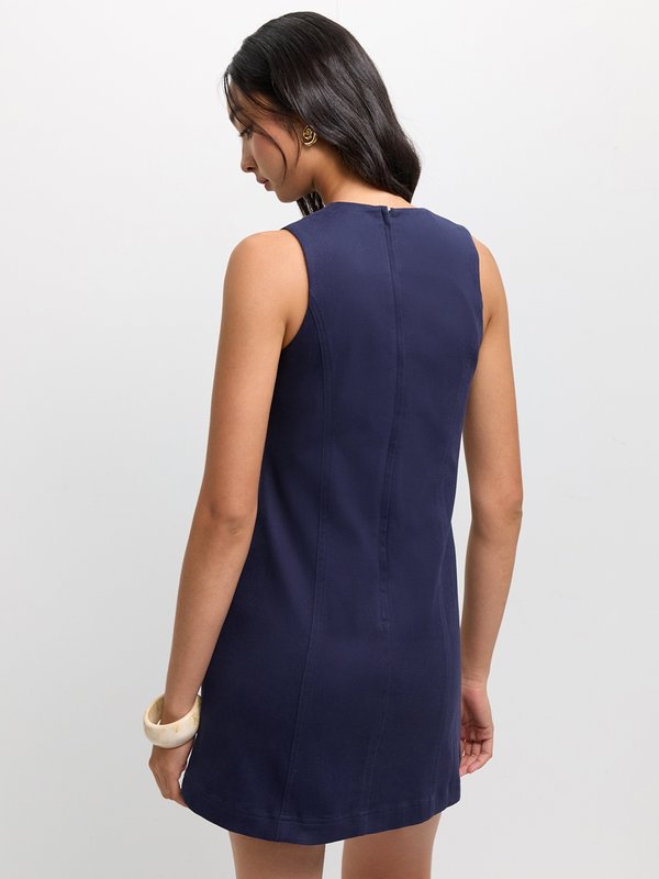 Pomelo Pomelo Button-Down Dress - Navy