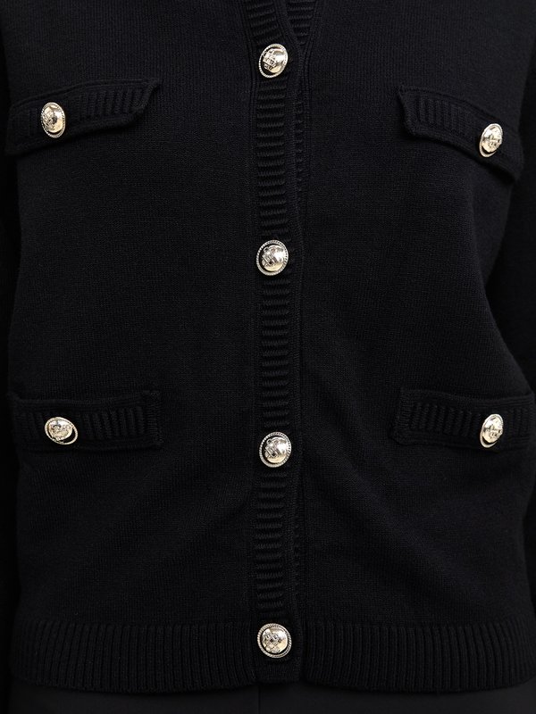 Pomelo Pomelo Button-Up Cardigan - Black