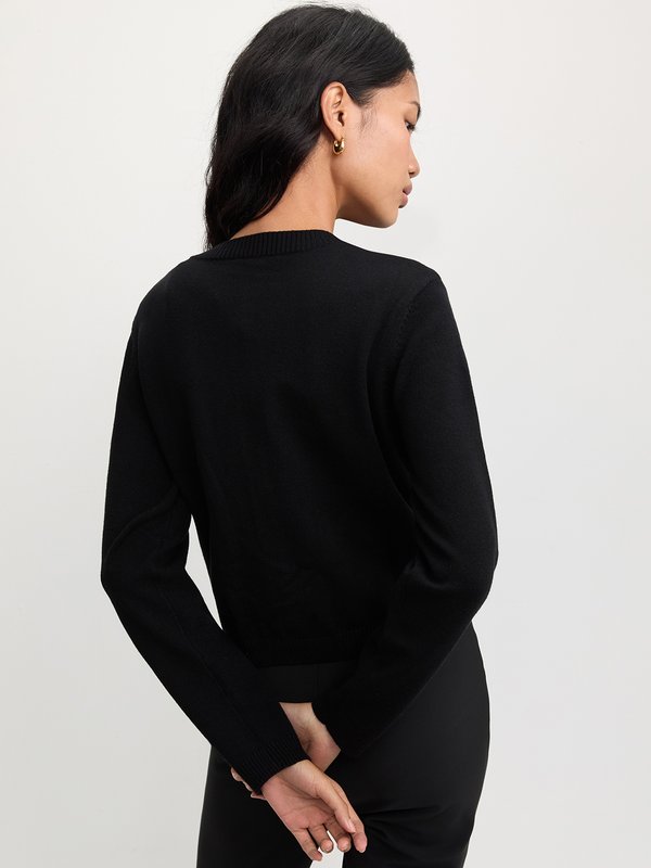 Pomelo Pomelo Button-Up Cardigan - Black