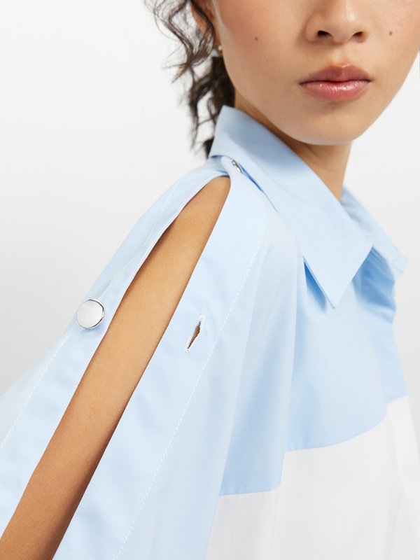 Pomelo Pomelo Button-Up Cut Out Shirt - White