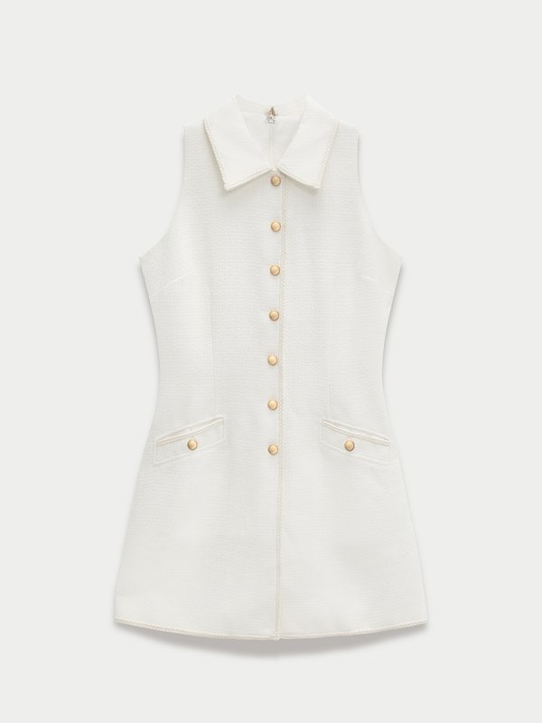 pomelo Pomelo Button-Up Dress - Off-White