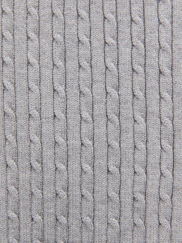 Pomelo Pomelo Button-Up Knit Top - Light Grey