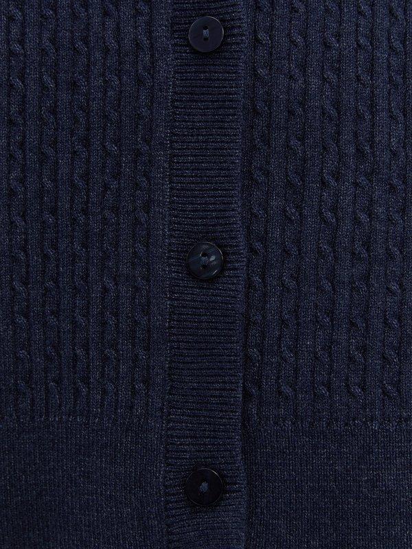 Pomelo Pomelo Button-Up Knit Top - Navy