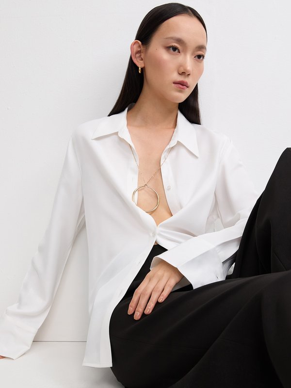 pomelo Pomelo Button-Up Shirt - White