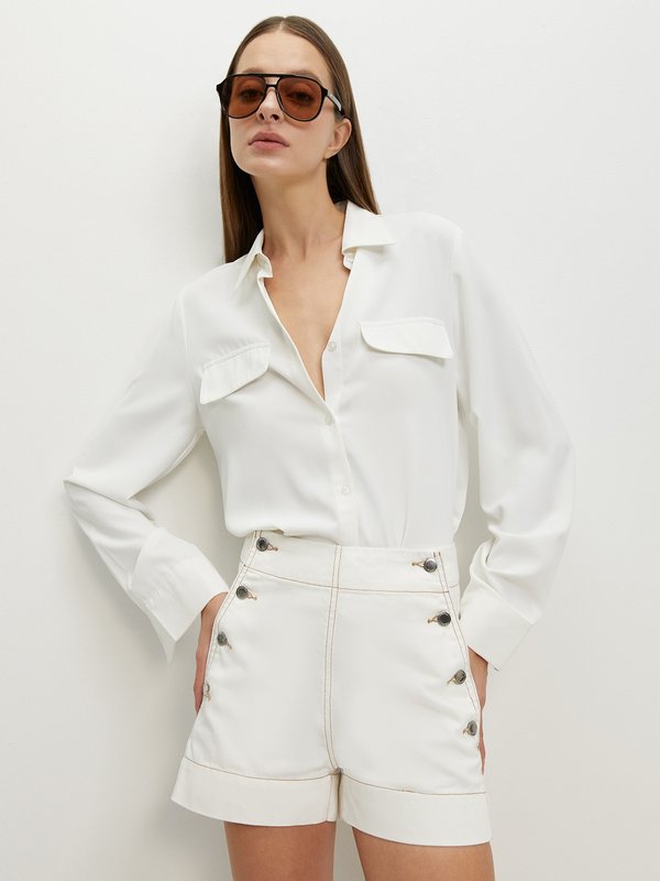 Pomelo Pomelo Button-Up Shorts - Off-White