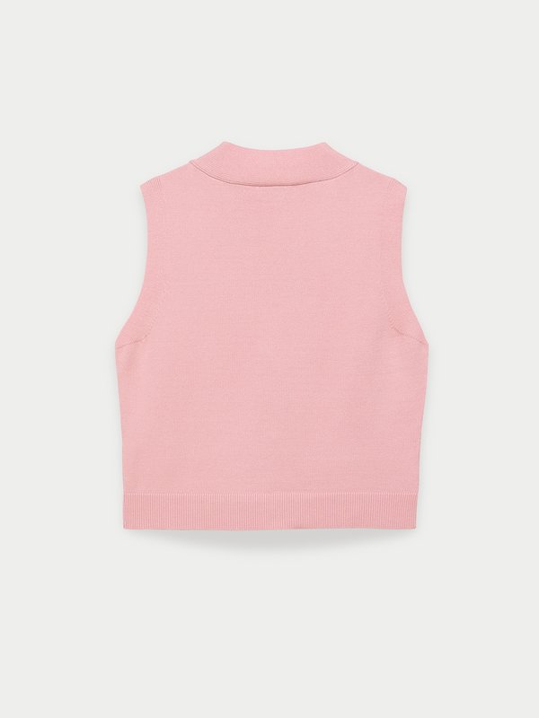 Pomelo Pomelo Buttoned Knit Vest - Light Pink