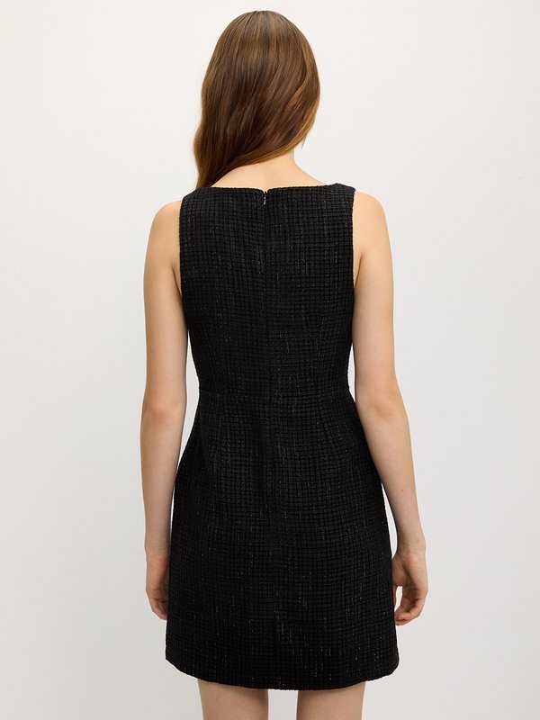 Pomelo Pomelo Buttoned Tweed Dress - Black