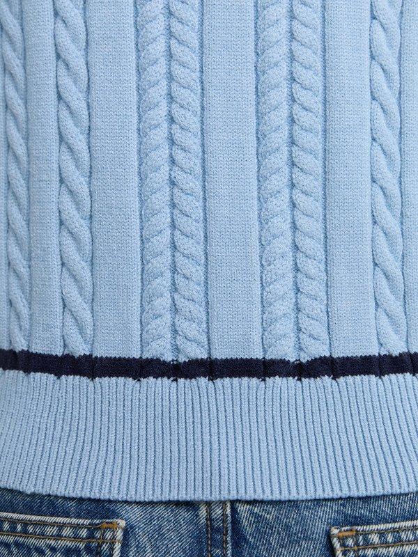 Pomelo Pomelo Cable Knit Top - Baby Blue