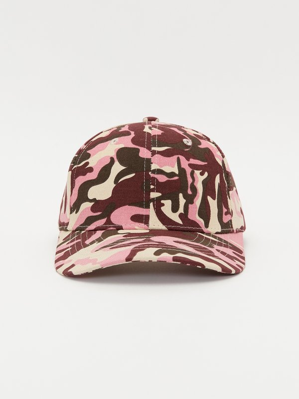 pomelo Pomelo Camouflage Print Cap - Black/Pink