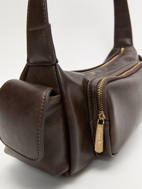 Pomelo Pomelo Cargo Shoulder Bag - Deep Brown