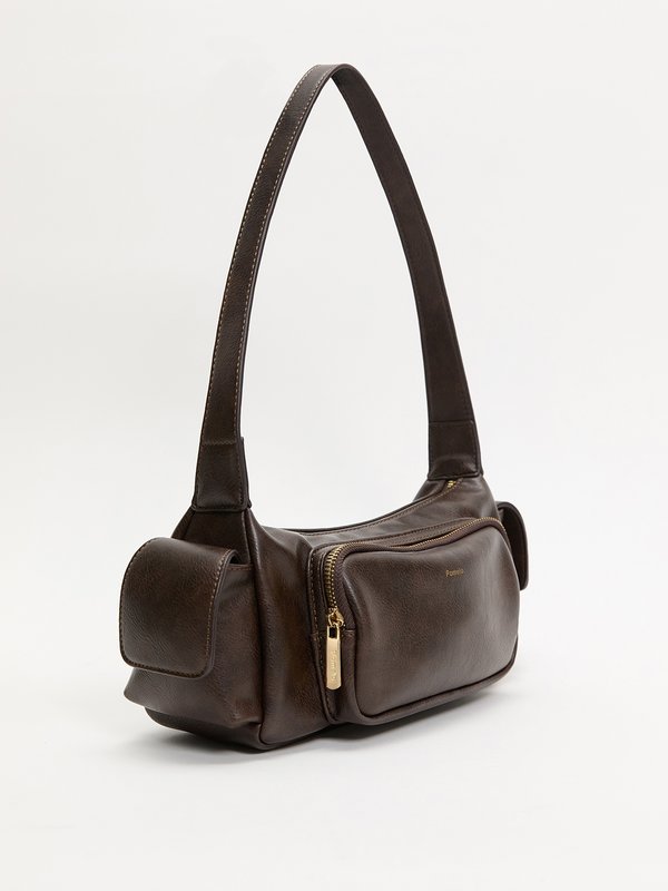 Pomelo Pomelo Cargo Shoulder Bag - Deep Brown
