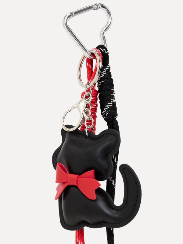 Pomelo Pomelo Cat Bow Tie Keychain - Black