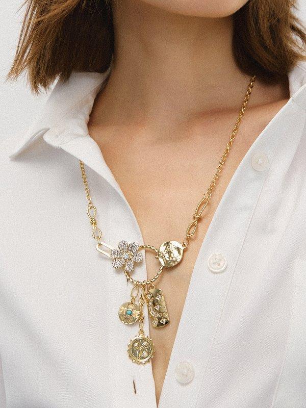 Pomelo Pomelo Chain Charm Necklace - Gold