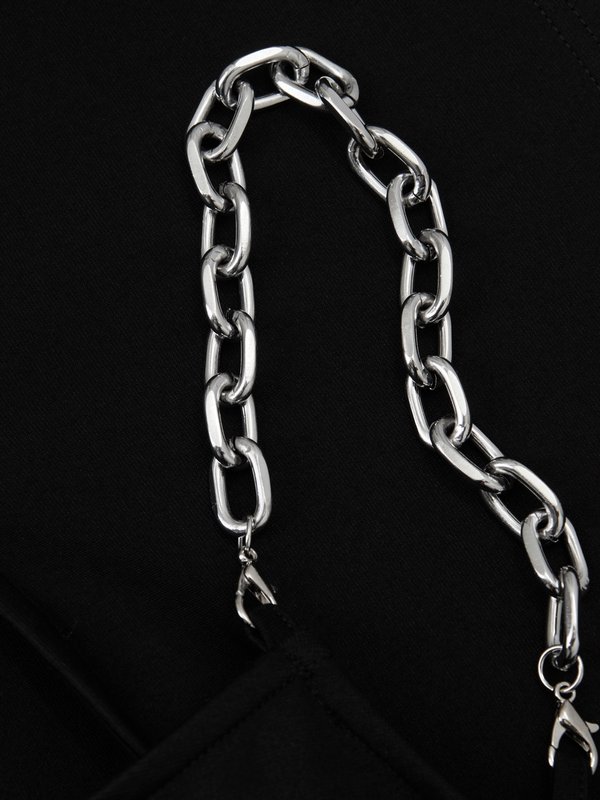 Pomelo Pomelo Chain Strap Cropped Cami - Black