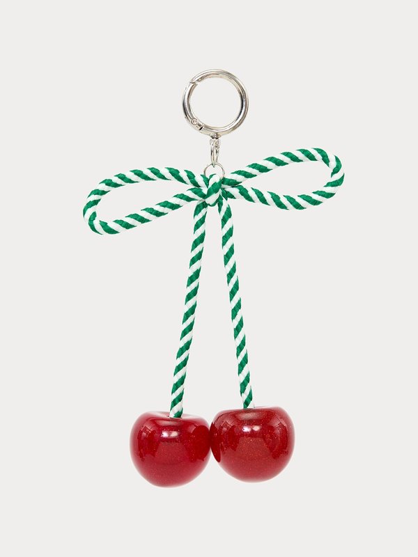 pomelo Pomelo Cherry Charm Keyring - Red