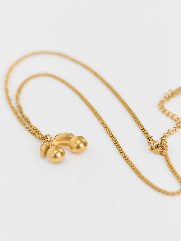 Pomelo Pomelo Cherry Charm Necklace - Multicolor