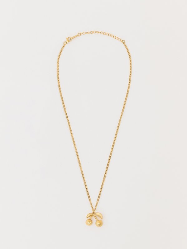 pomelo Pomelo Cherry Charm Necklace - Multicolor