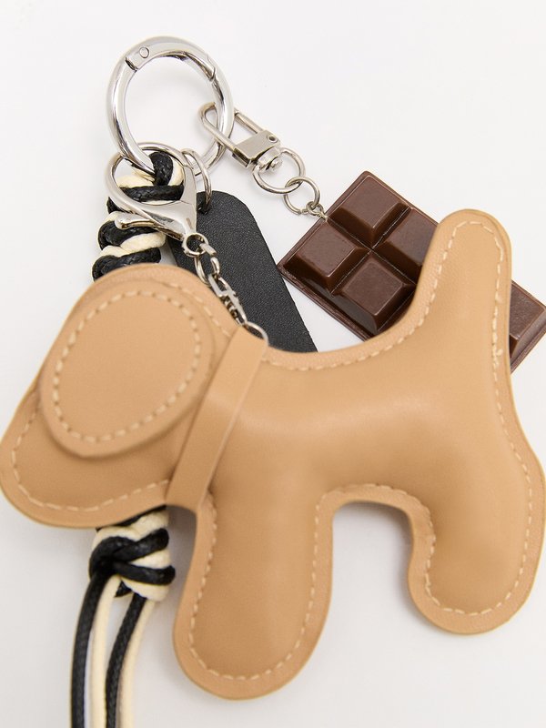 Pomelo Pomelo Chrome Cuddle Keyring - Brown