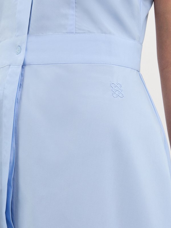 Pomelo Pomelo Contrast Collar Dress - Baby Blue